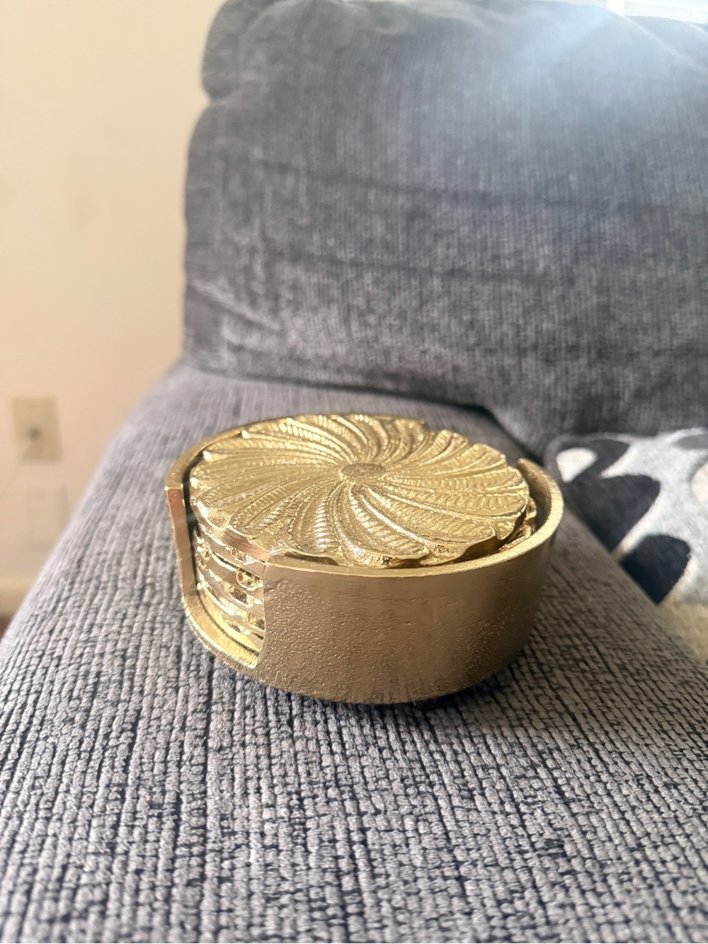 Gold Decorative Swirl Coaster Set - Home Accents